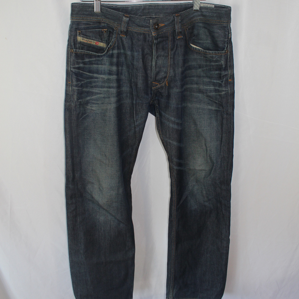 Diesel Larkee 0073N Straight Blue Jeans